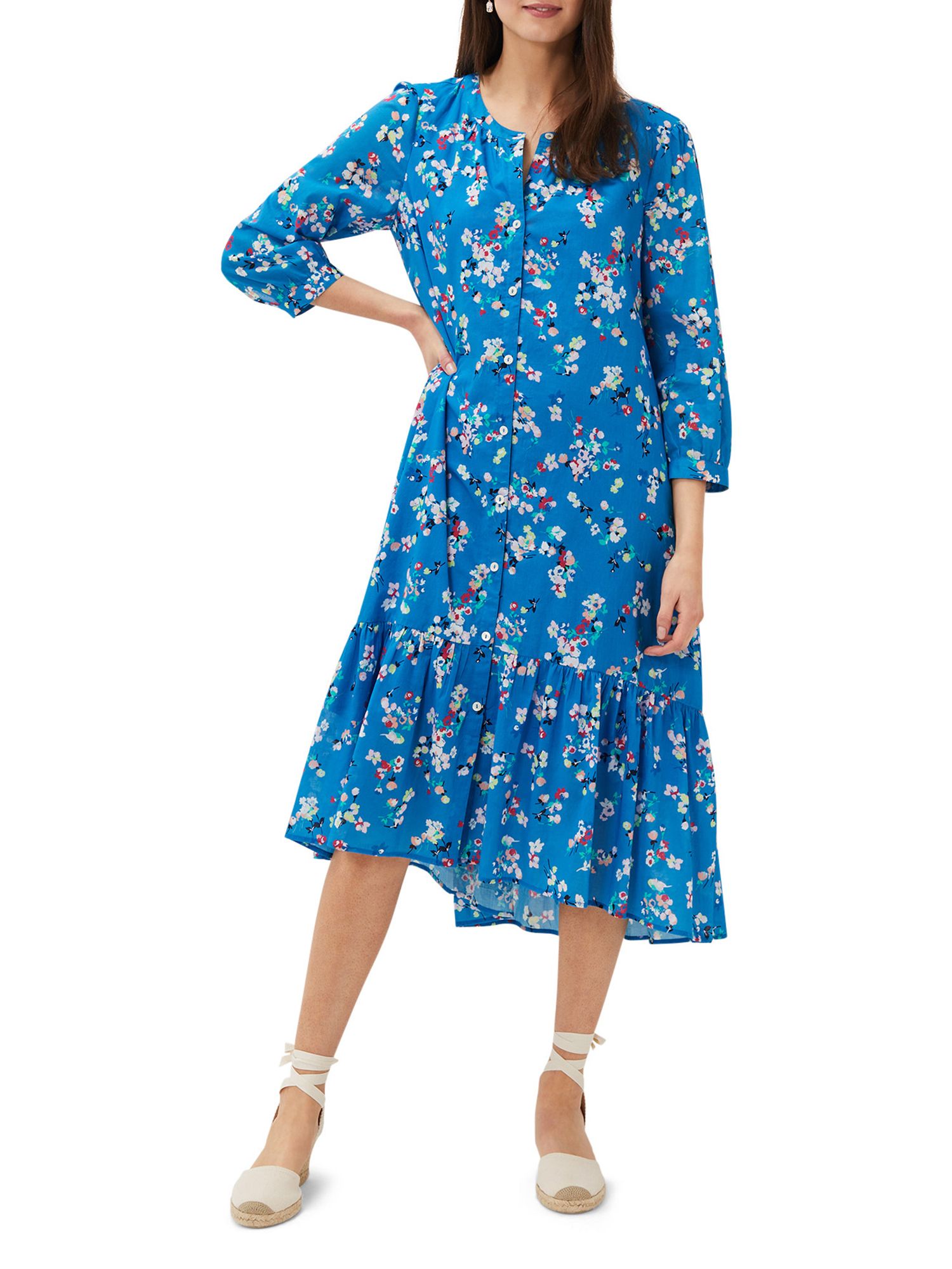 Cotton Floral Tiered Dress Floral