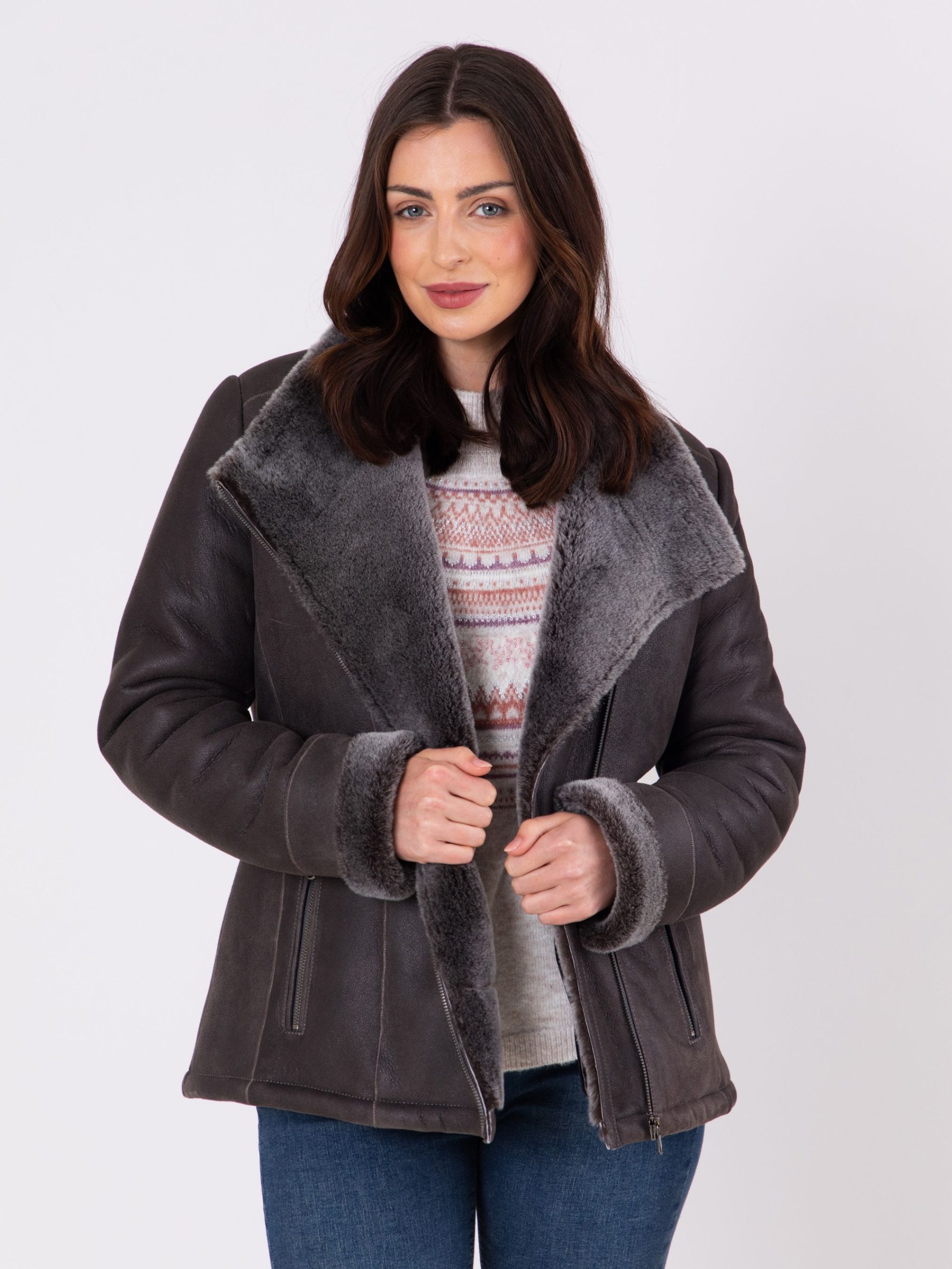 'Armboth' Shearling Aviator Jacket
