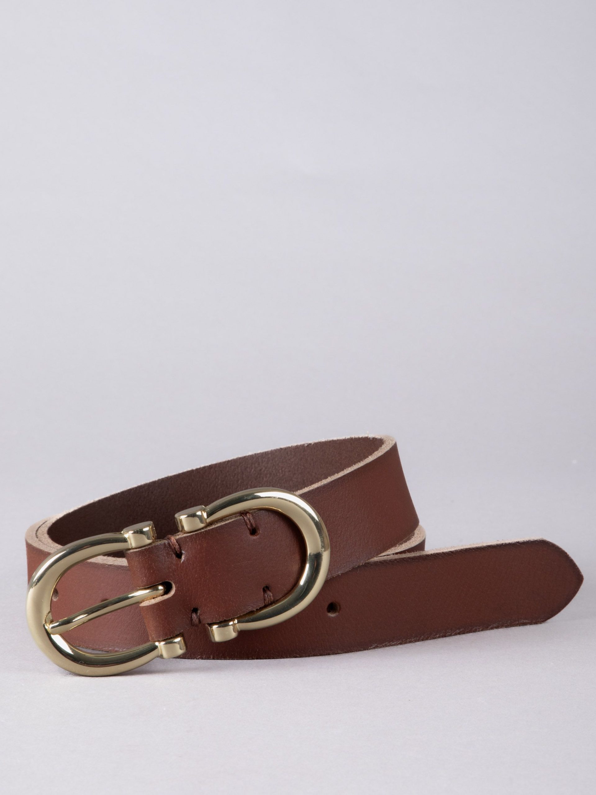 'Bowness' Leather Dual Buckle Belt