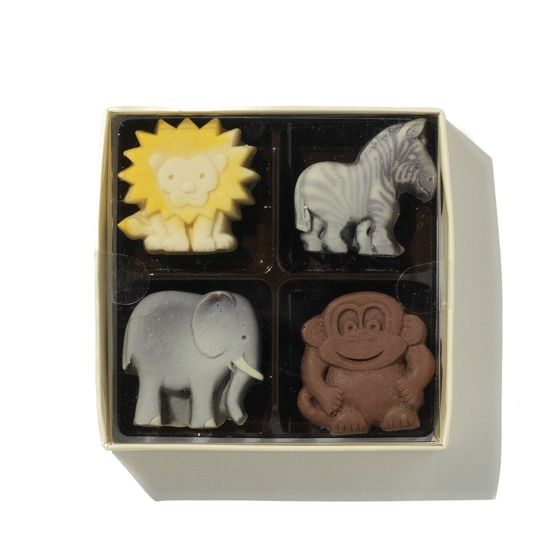 Lion, Zebra, Elephant And Monkey Chocolate Box