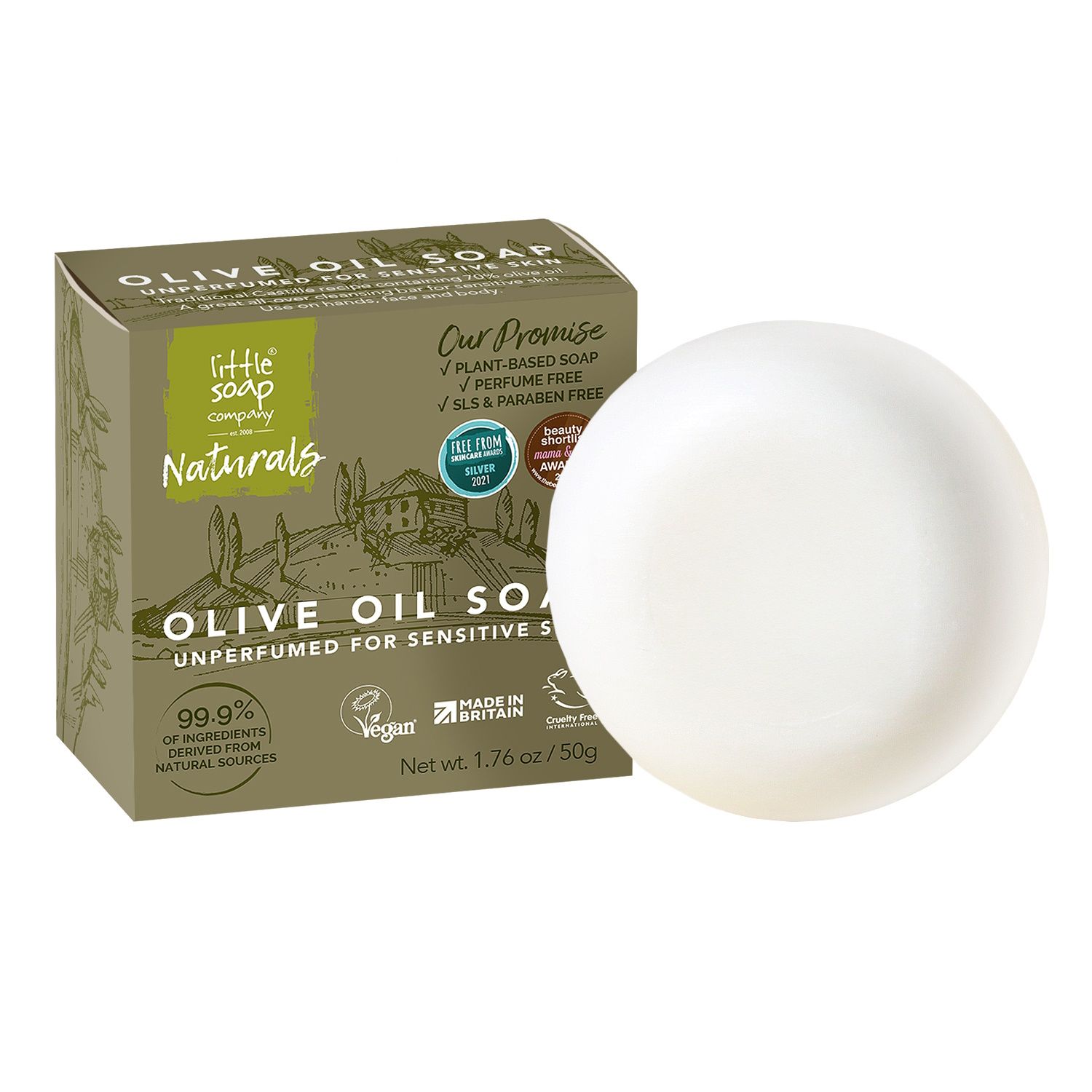 Olive Oil Unperfumed Body Soap 50g