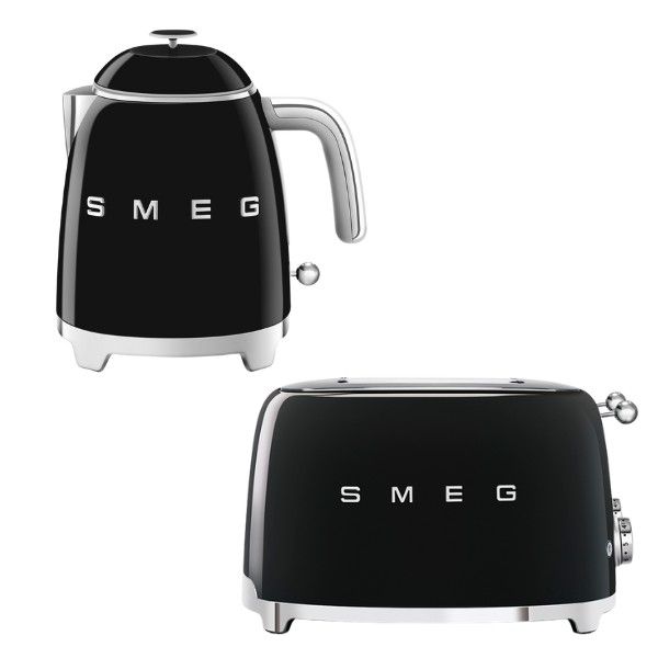 KLF05 Retro 50's Style Mini Kettle 0.8L & TSF03 Retro 4-Slice Toaster Set