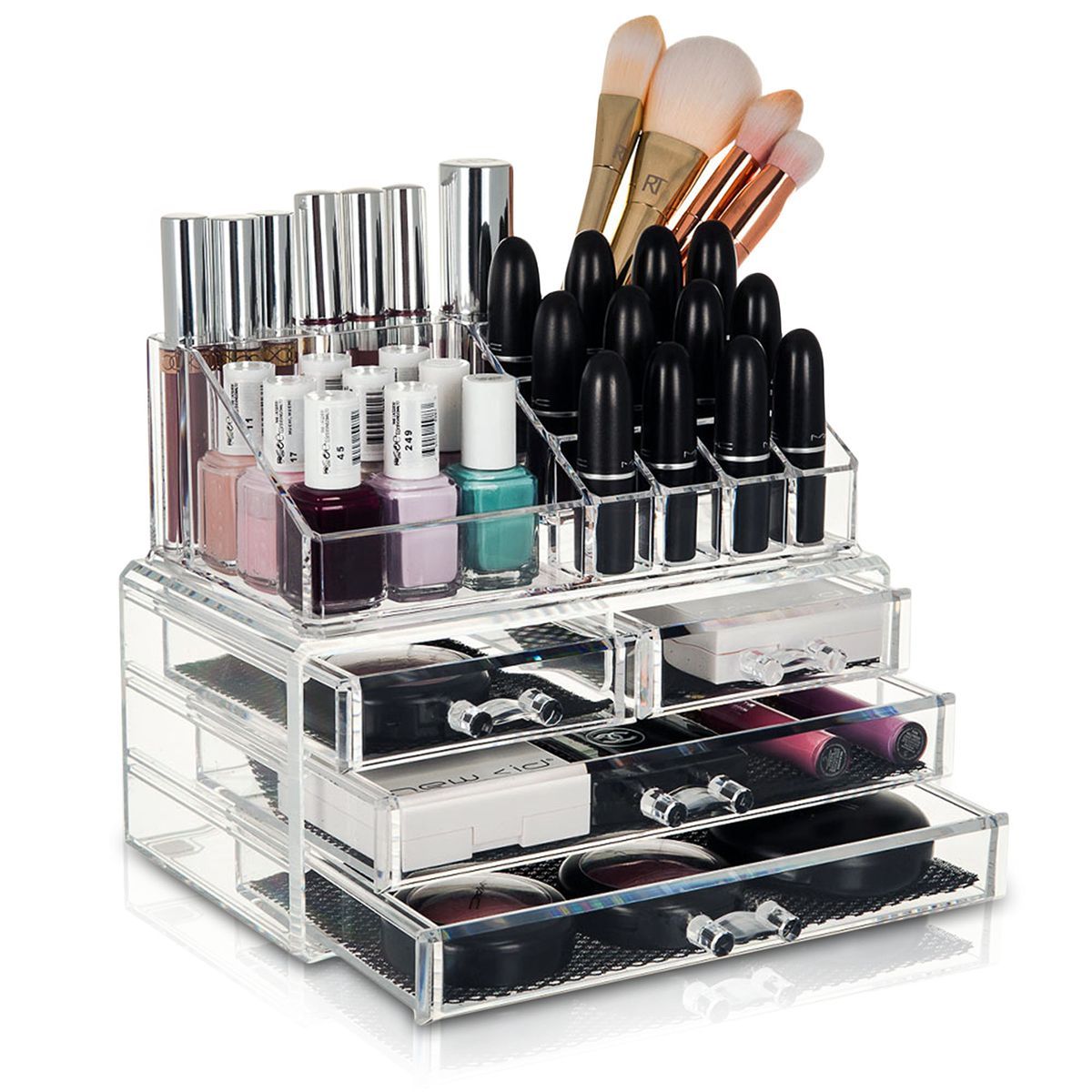 4 Drawer Cosmetic Organiser Box - Makeup Storage Gift for Her