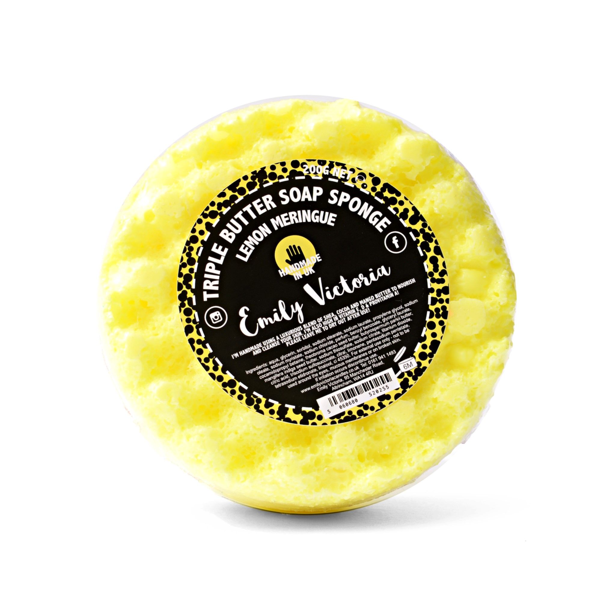 Triple Butter Soap Body Sponge - Lemon Meringue
