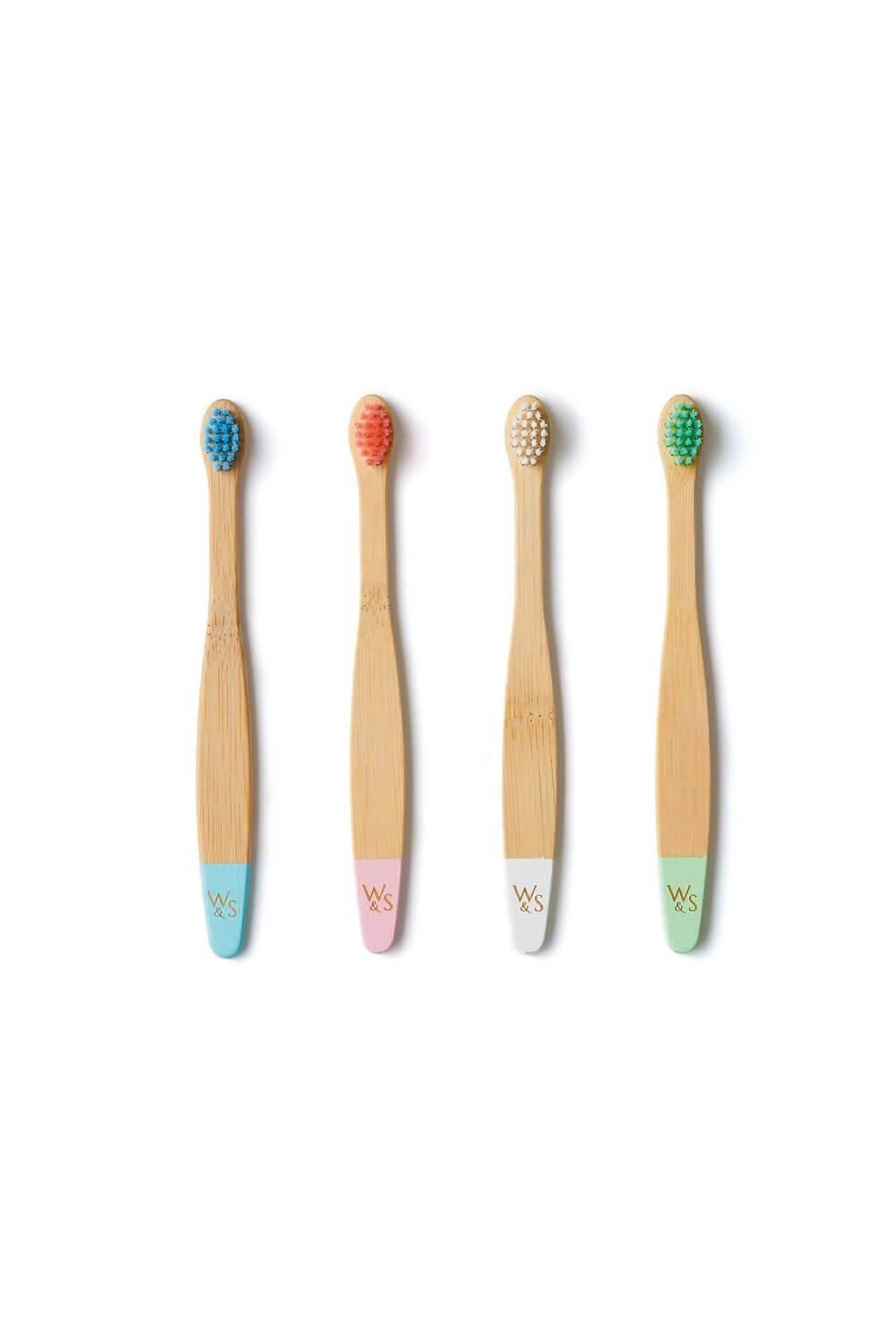 Bamboo Toothbrushes Baby Extra Soft Bristles 4 Pack
