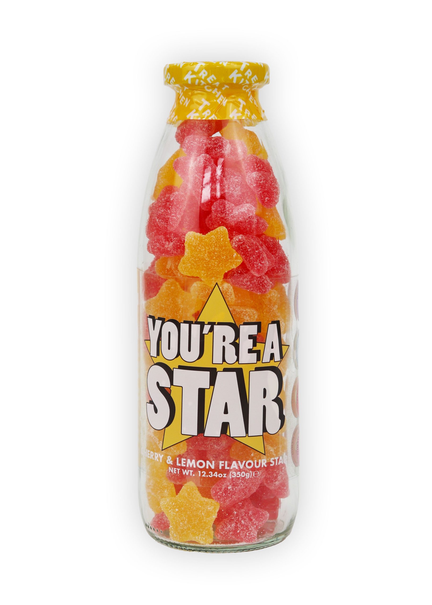 "You're a Star" Fizzy Cherry & Lemon Flavoured Sweets in Bottle