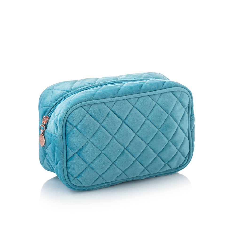 Quilted Vanity Bag - Blue