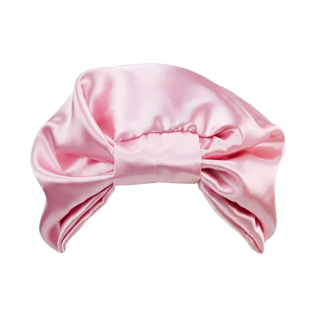 Elasticated Satin Sleep Cap - Pink