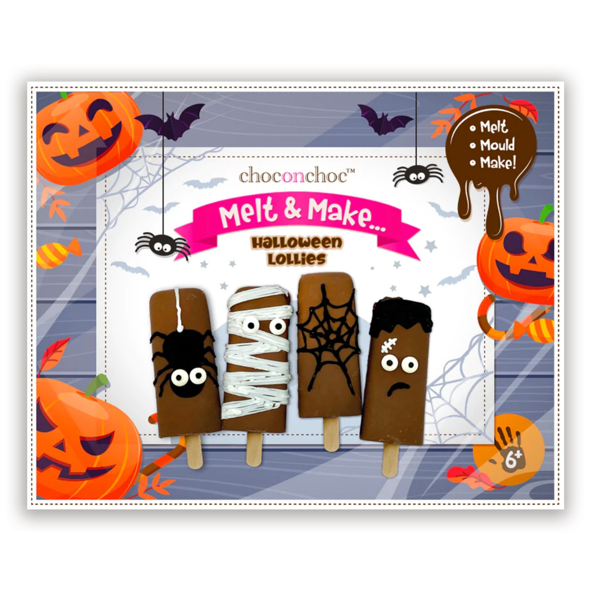 Melt and Make Your Own Chocolate Spooky Lollies