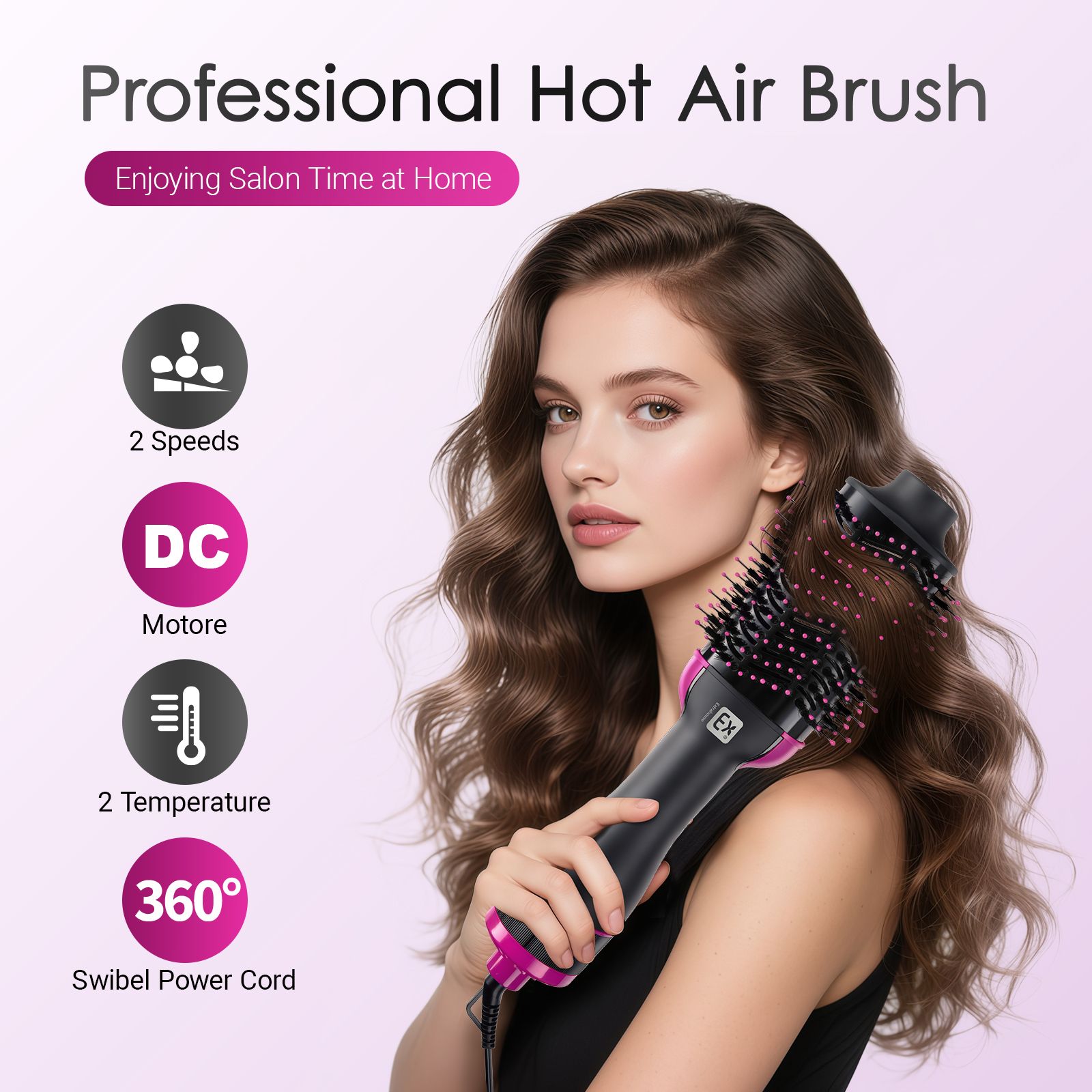 Smooth Volume Hot Air Brush, Dryer and Styling