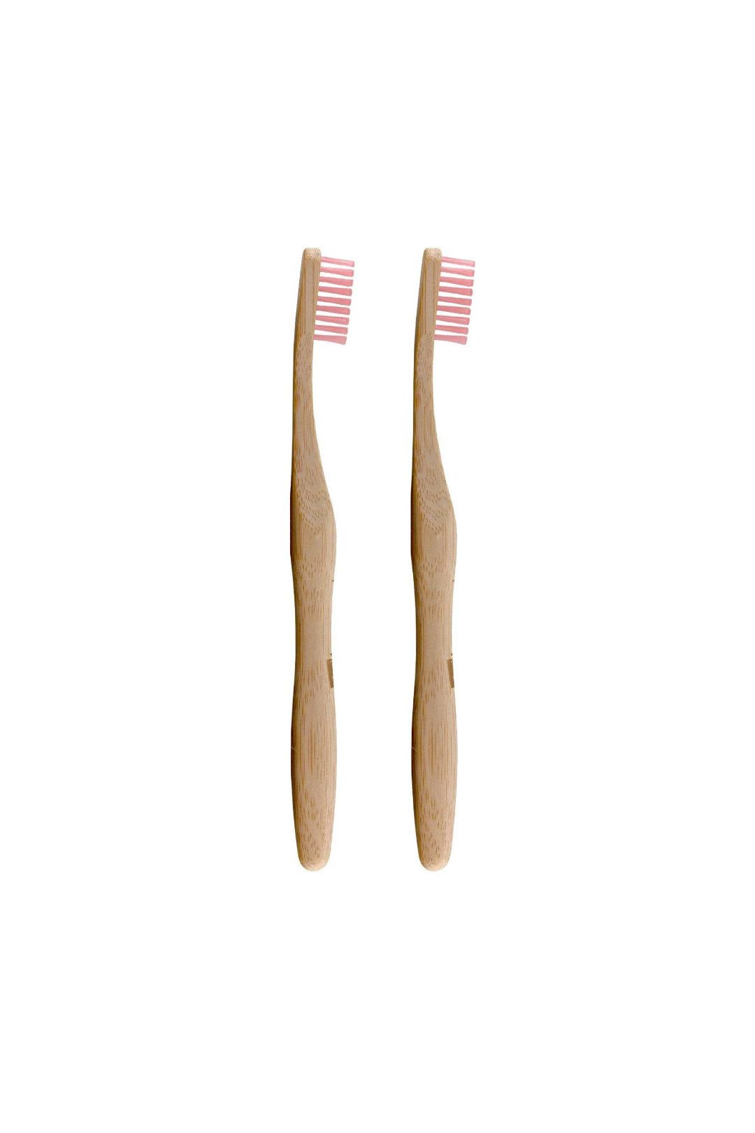 Bamboo Toothbrush Pink Twin Value Savings Pack