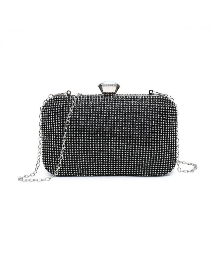 Crystal Clasp Double Side Diamante Bag