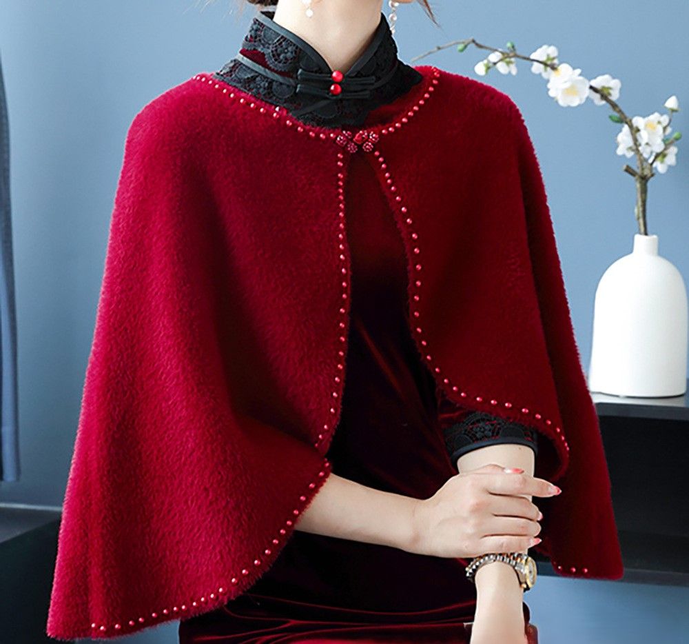 Pearly Cape Shrug with Delicate Front Closure