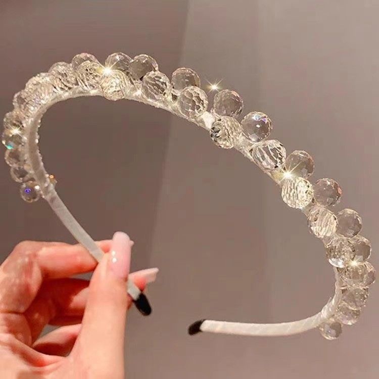 Clear Glamour Beaded Headband