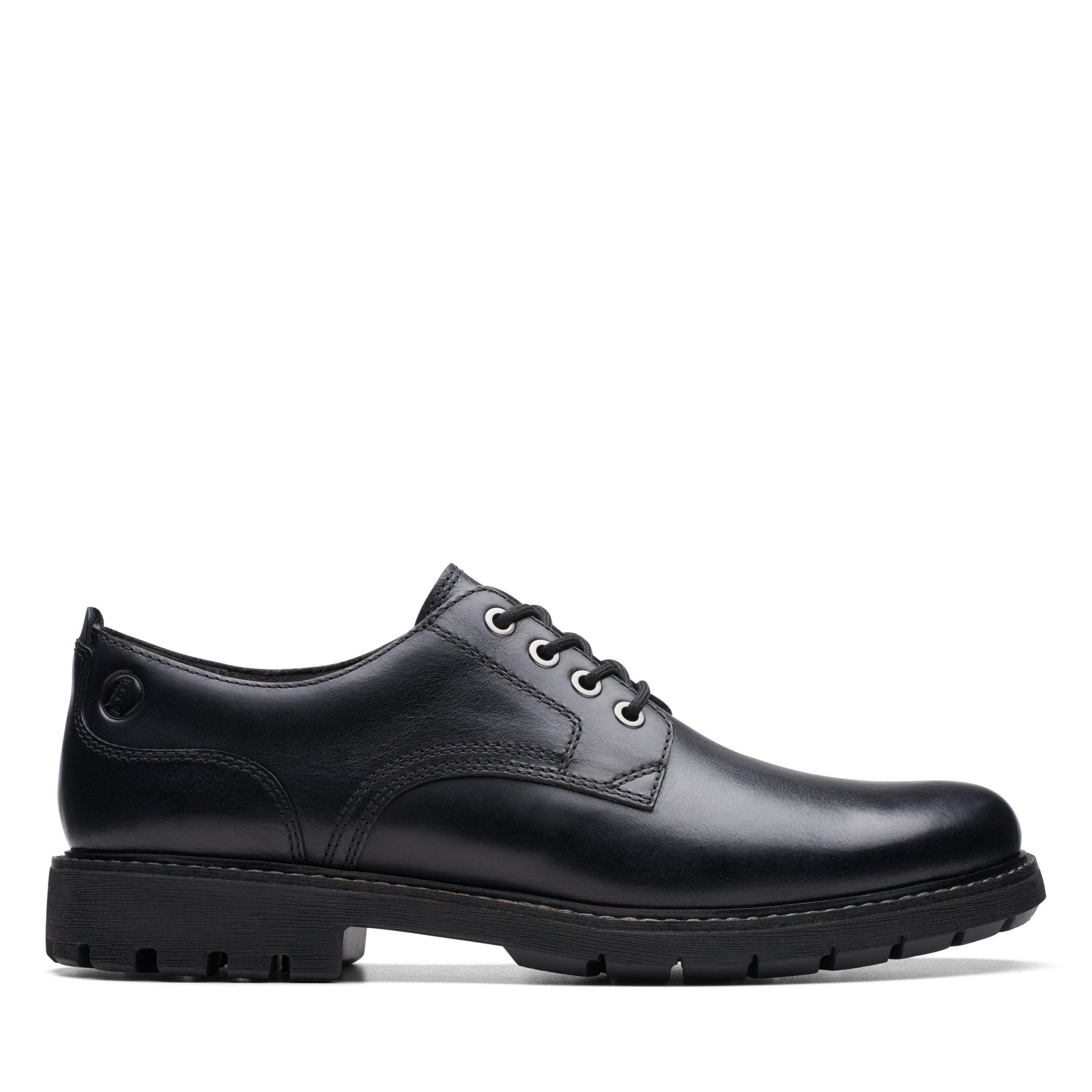 Batcombe Tie Black Leather Lace Up,Derby Shoes