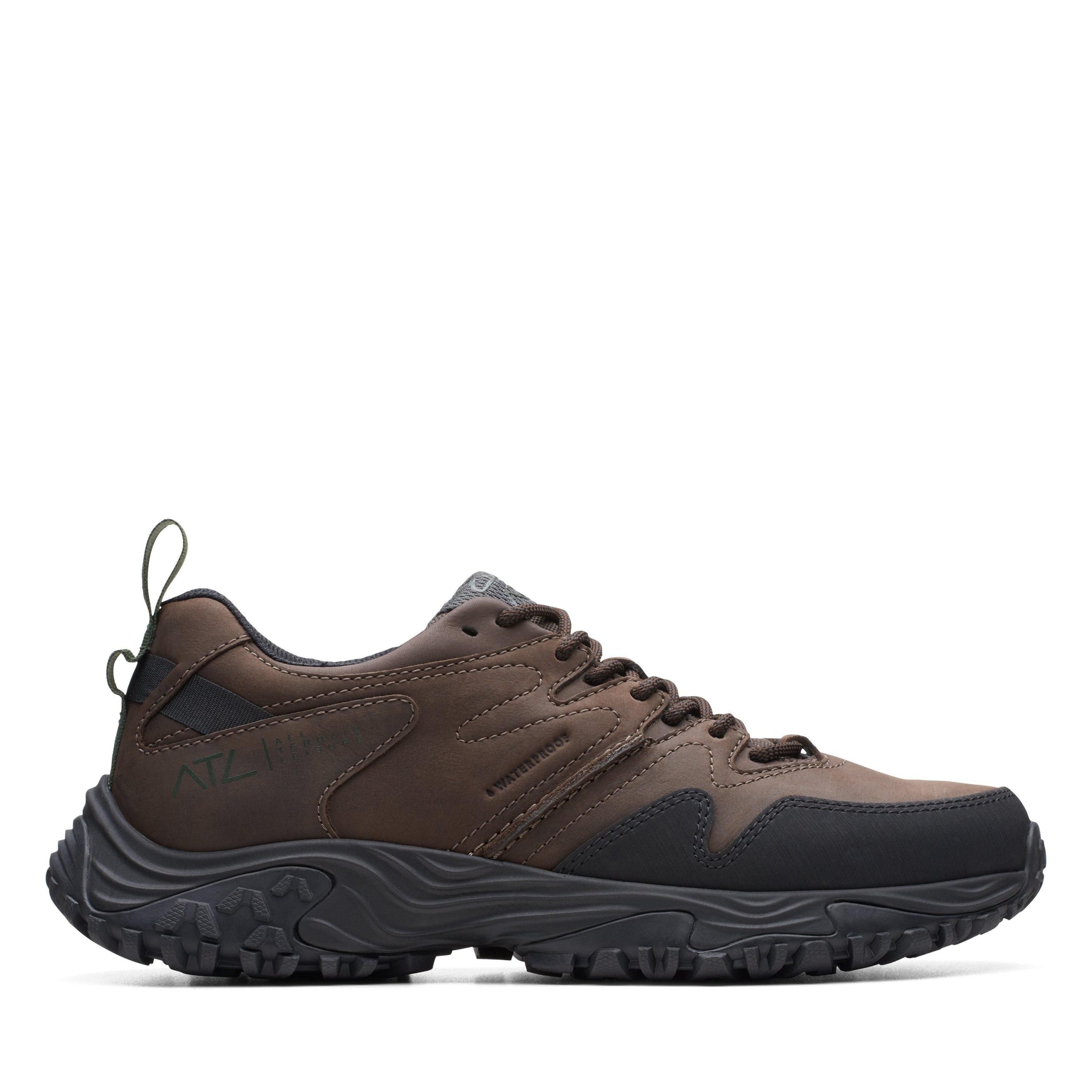 ATL Walk Go Waterproof Dark Brown Leather Trainers