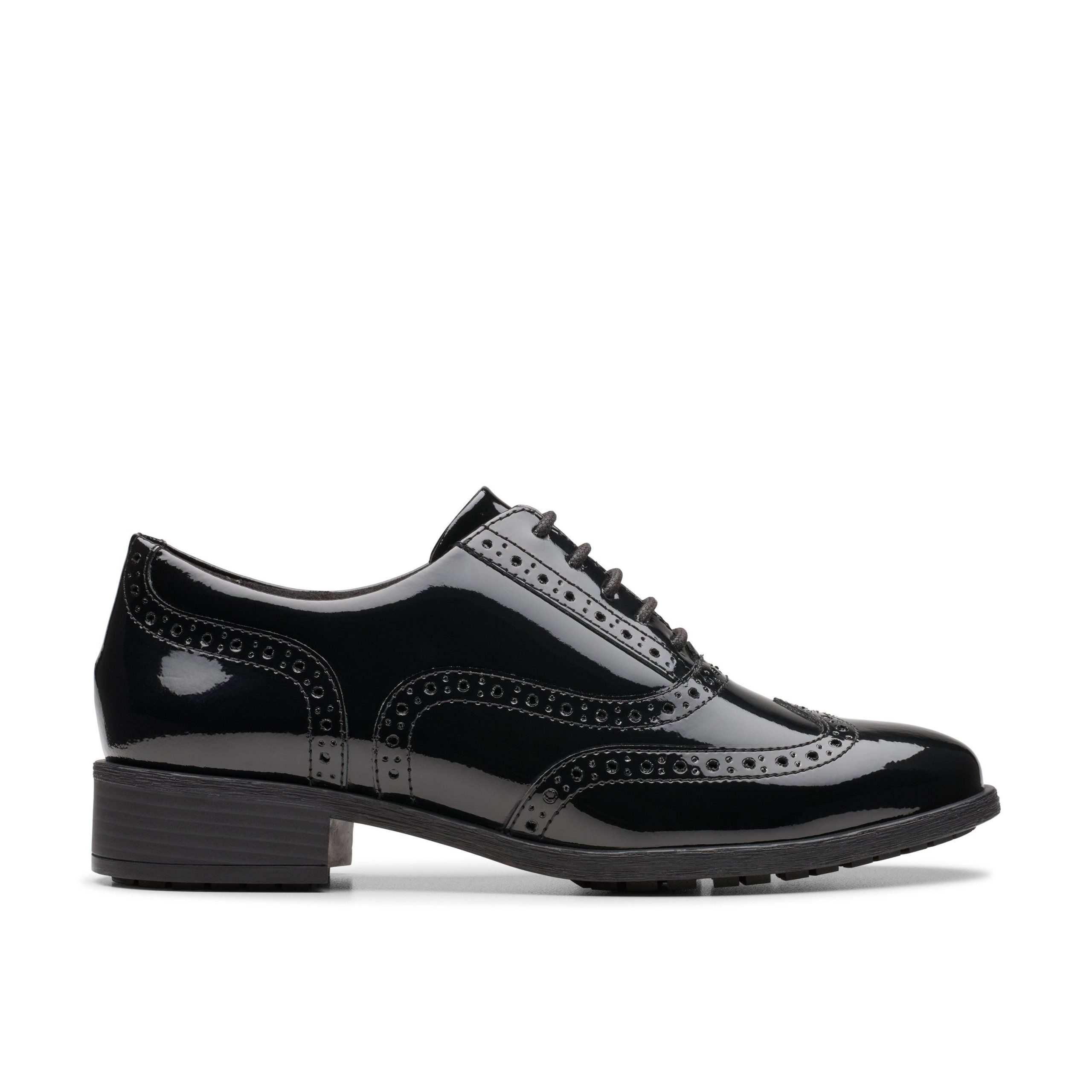 Havisham Oak Black Patent Brogues