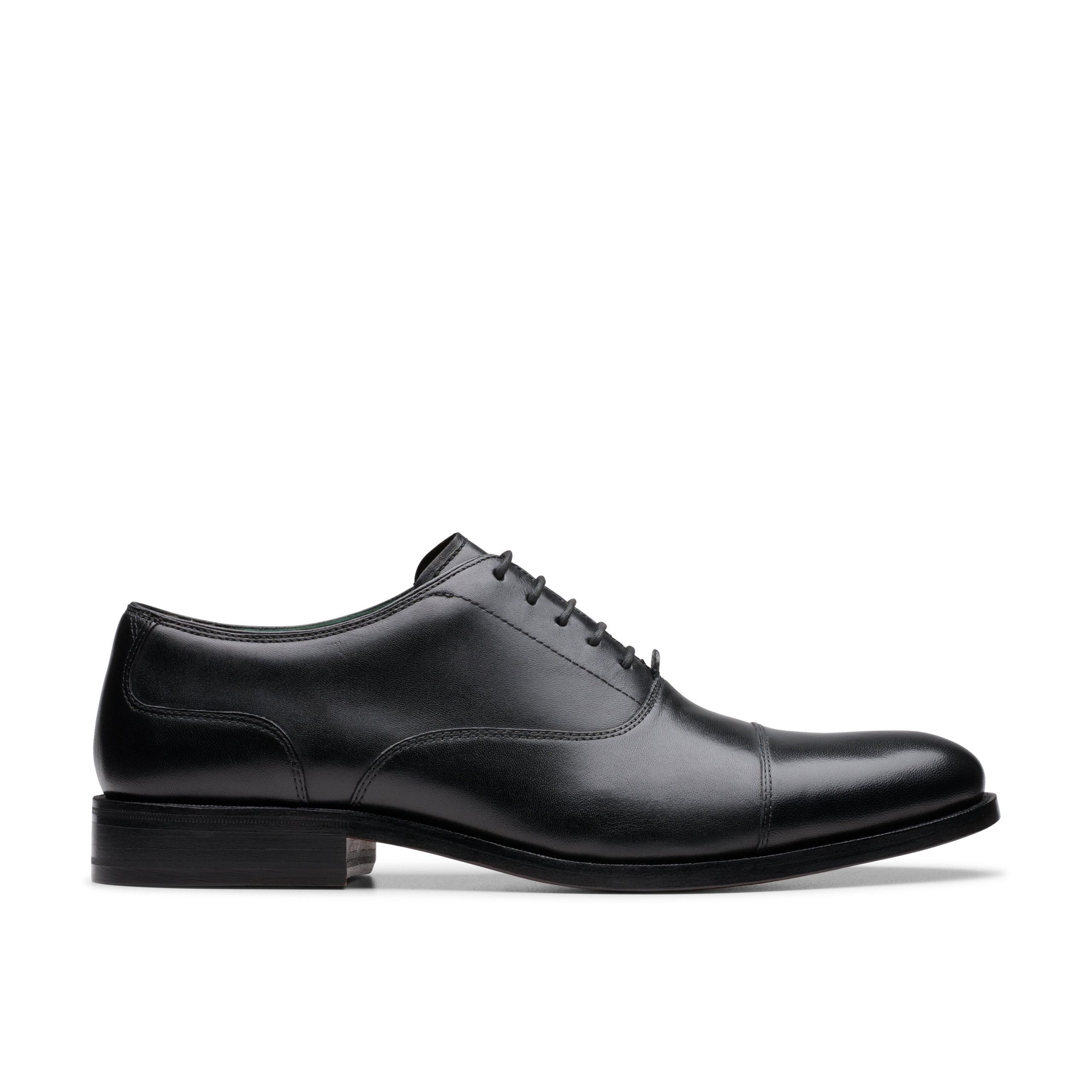 Craft James Cap Black Leather Oxford Shoes