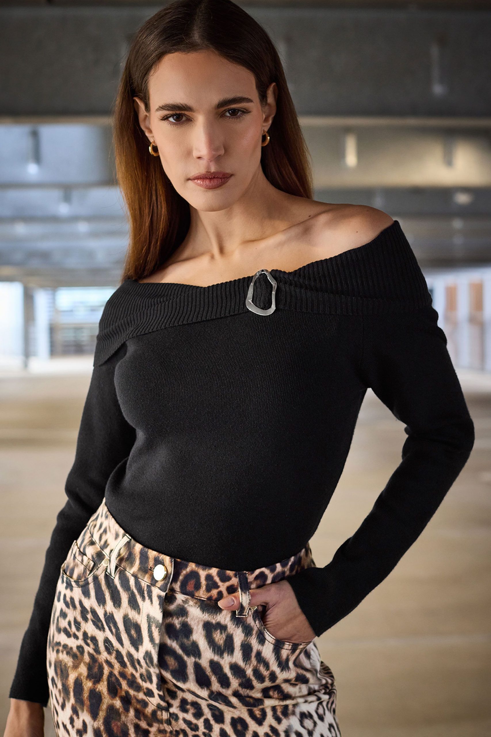 Bardot Buckle Detail Jumper