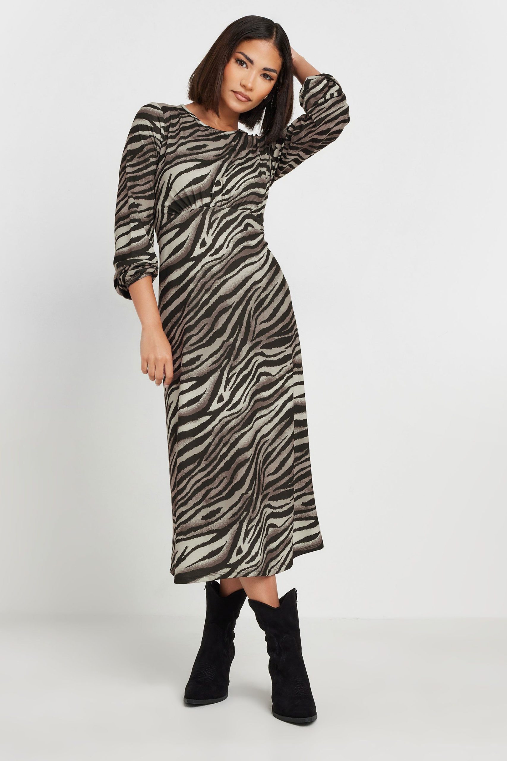 Petite Zebra Print Dress