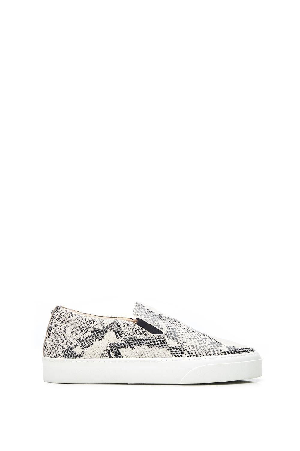 'Adrina' Snake Print Leather Loafers