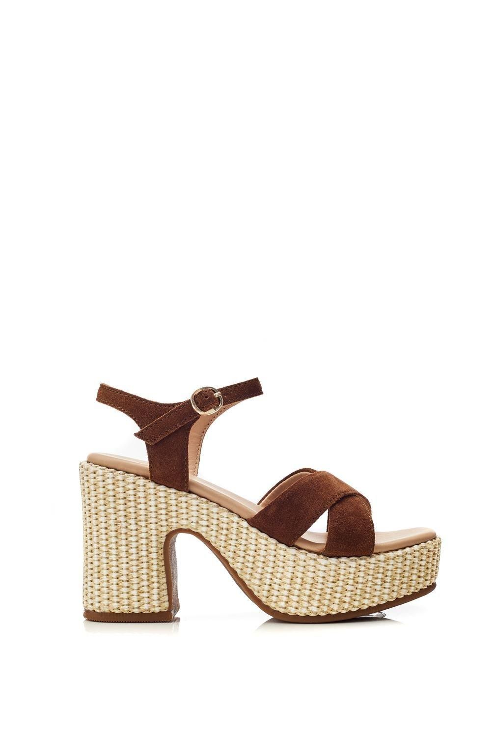 'Luchiia' Suede Heeled Sandals