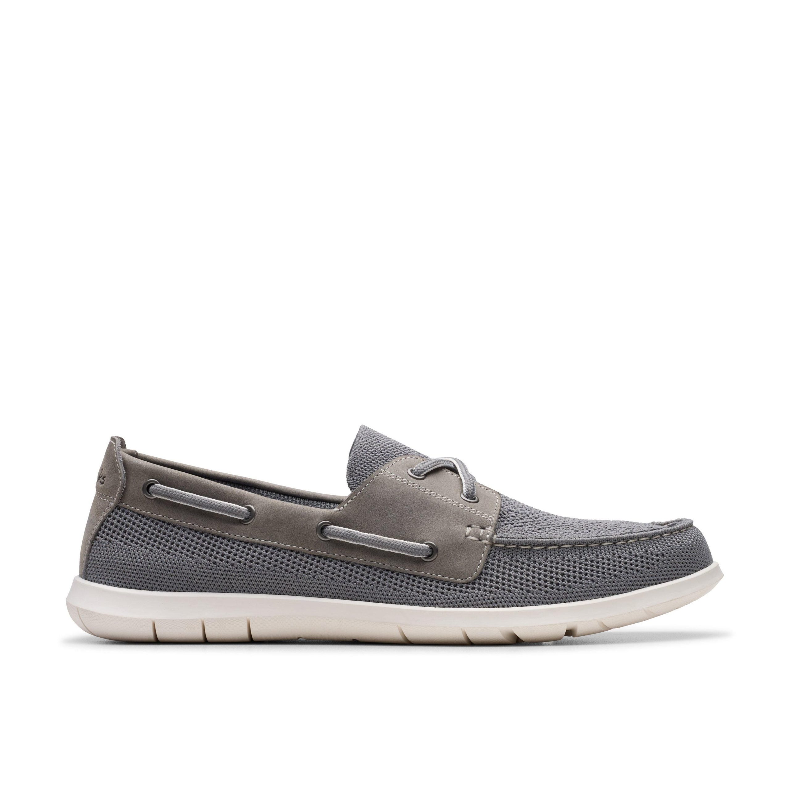 Flexway Tie Grey Combination Boat Shoes