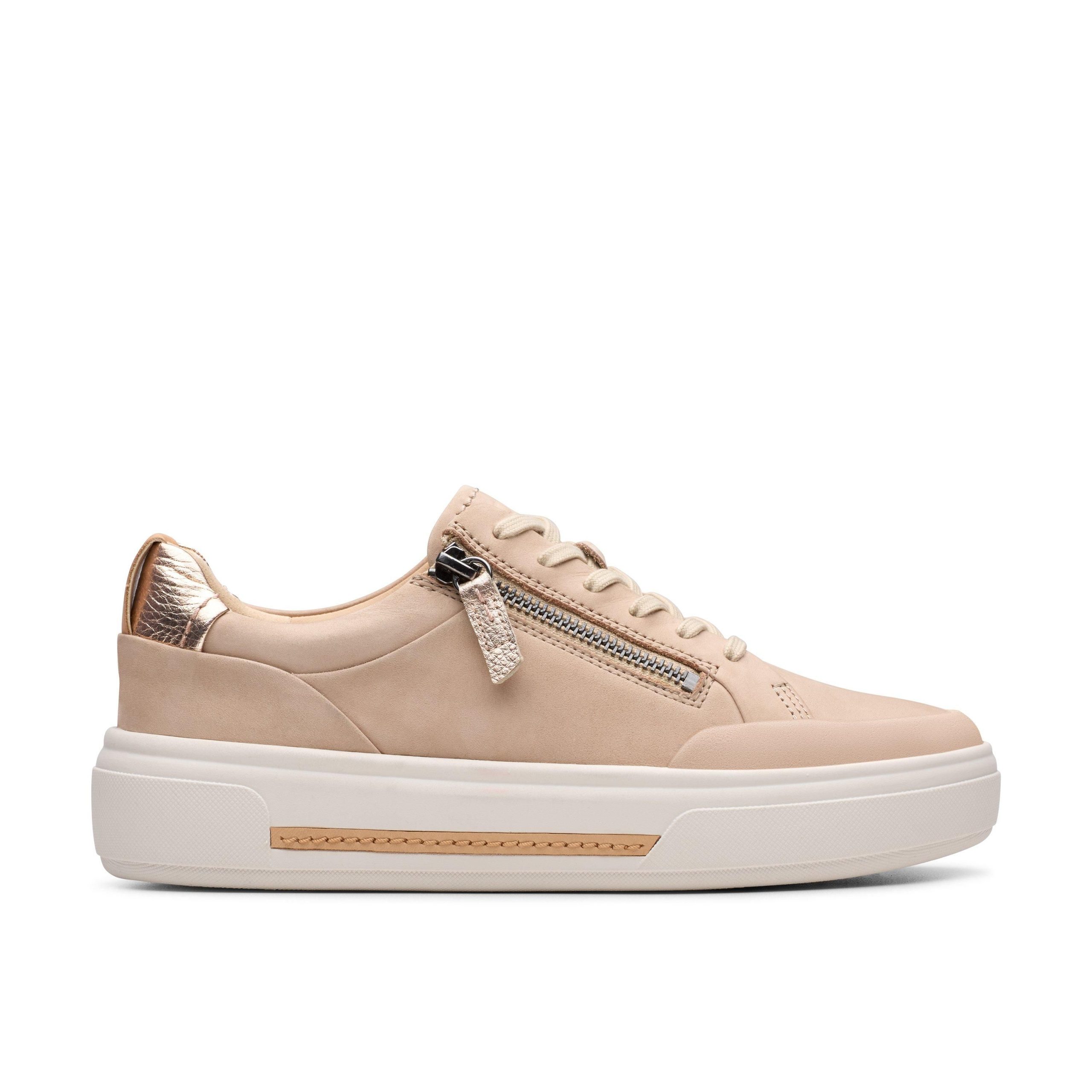 Hollyhock Zip Sand Nubuck Trainers