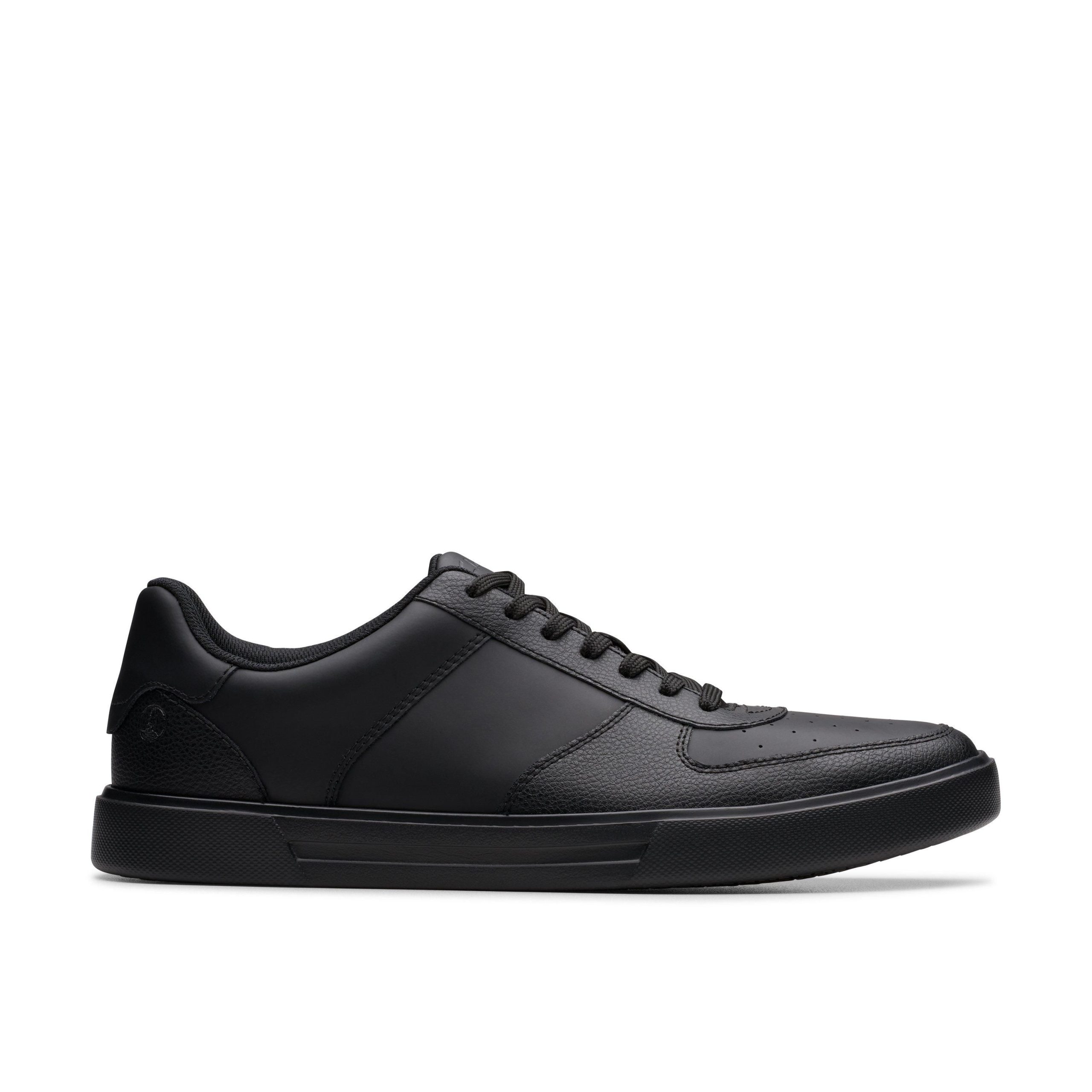 Romsey Tie Black Leather Trainers