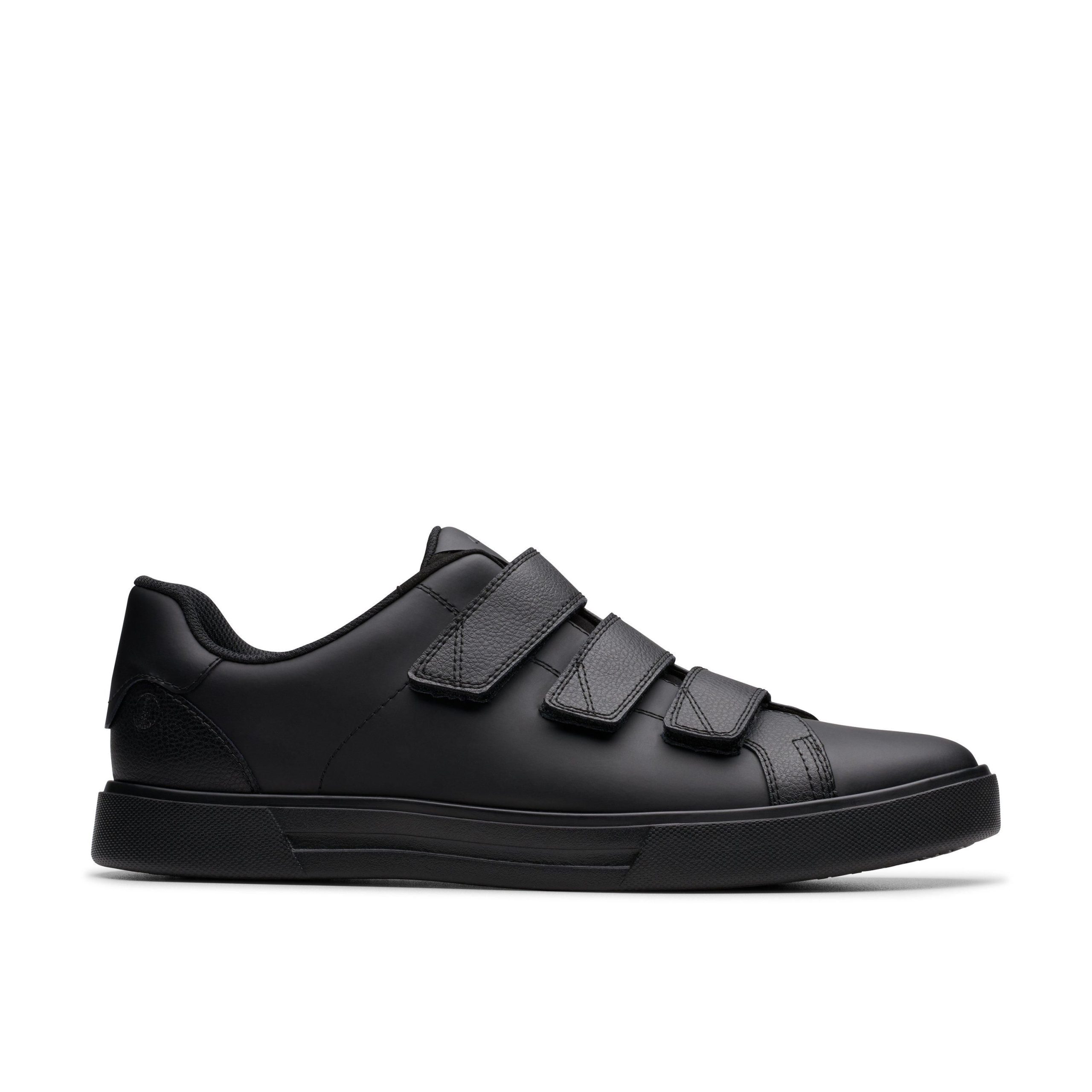 Romsey Strap Black Leather Trainers