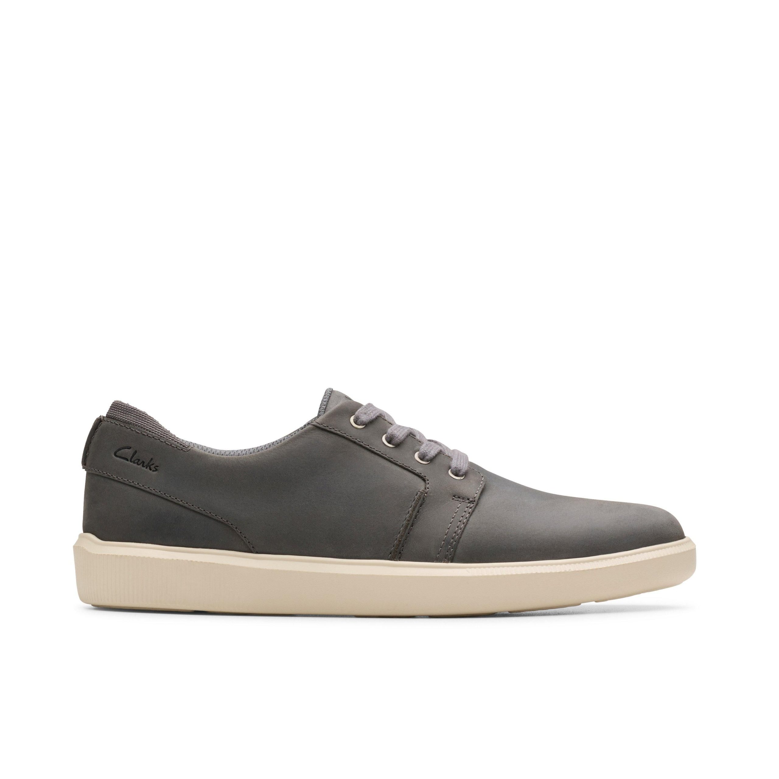 Brodin Seam Dark Grey Leather Trainers
