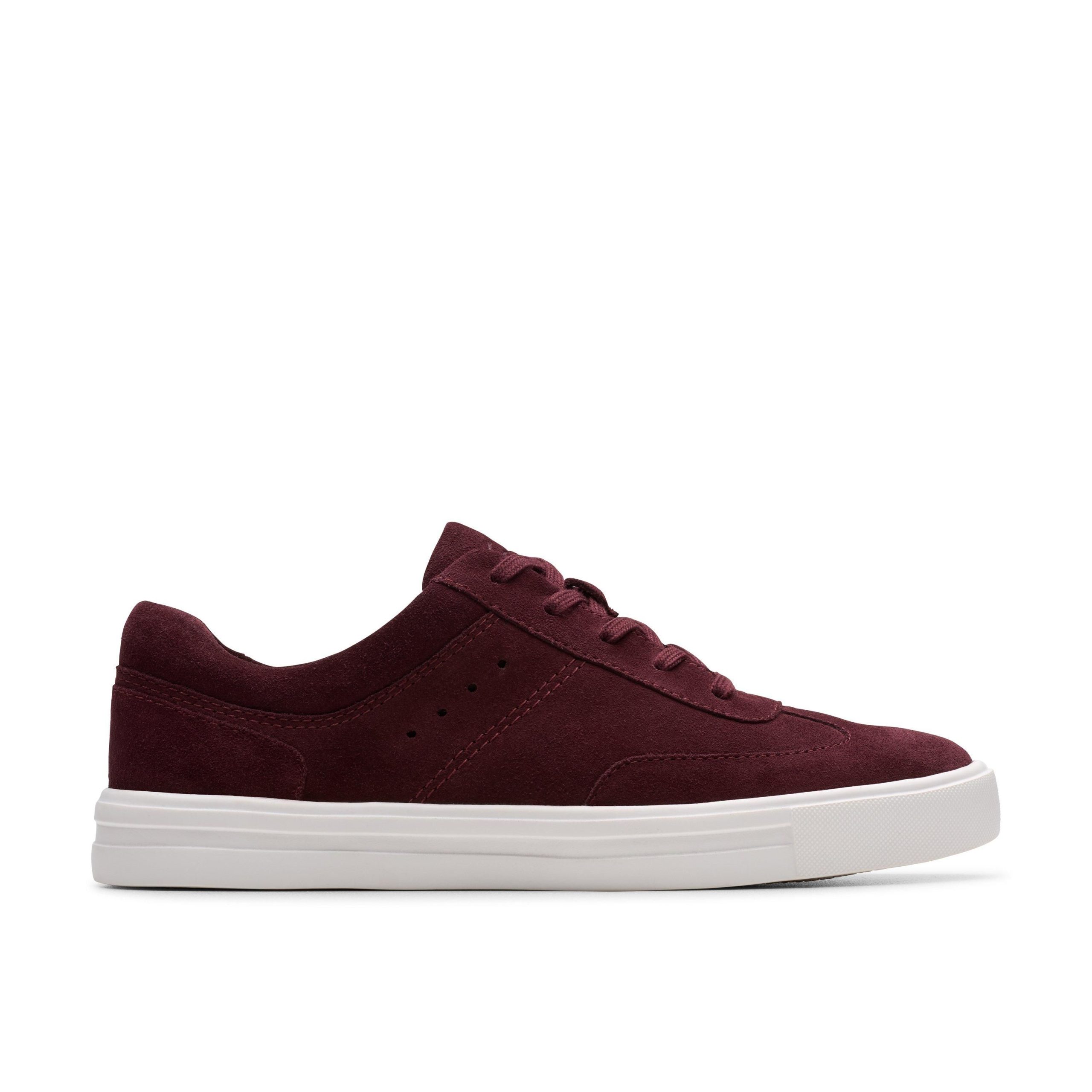 Makea Court Burgundy Suede Trainers