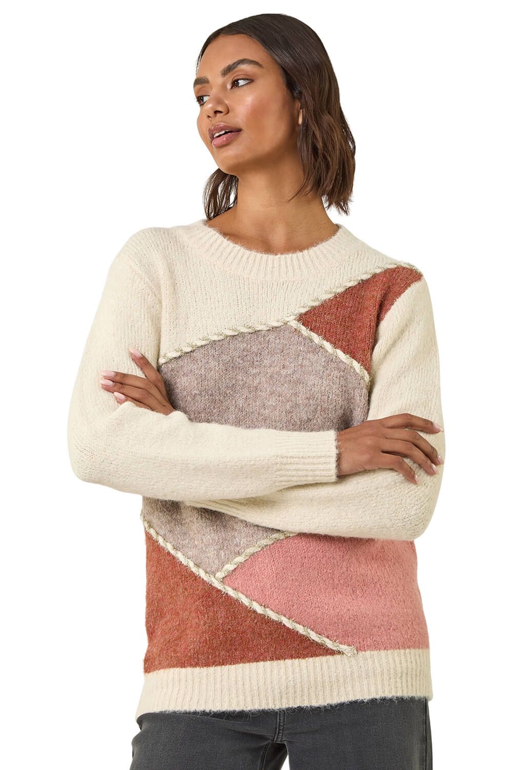 Patch Work Knit Jumper
