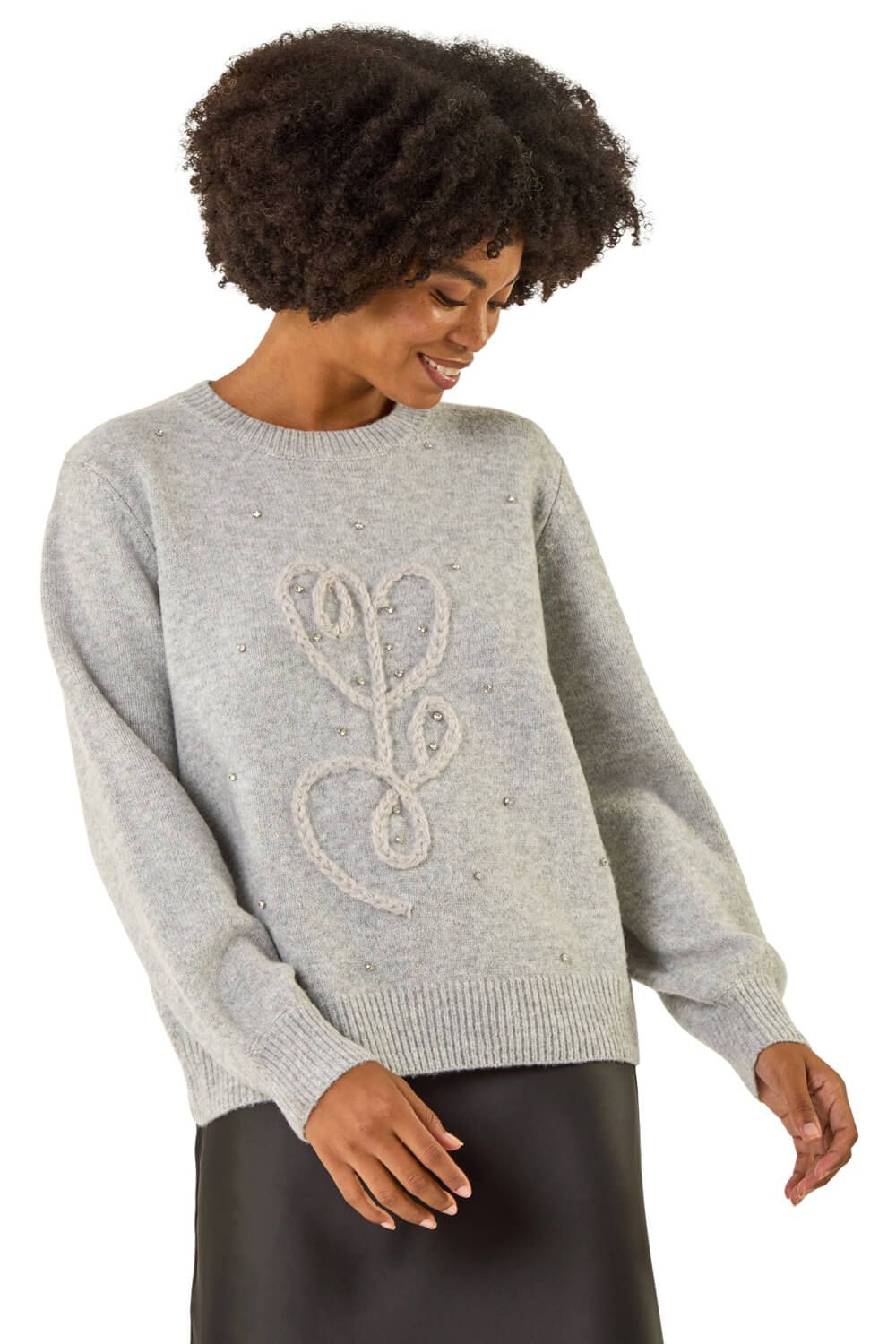 Abstract Heart Knit Jumper