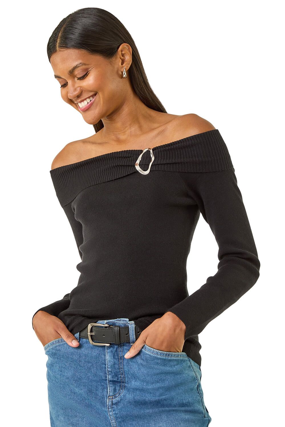 Bardot Hardware Knit Jumper