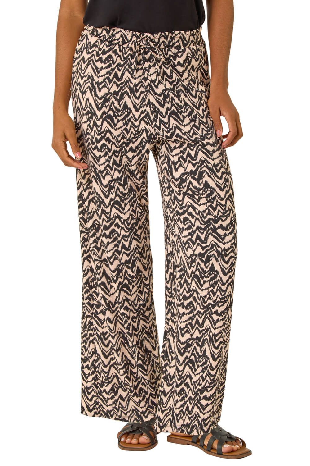 Abstract Wide Leg Trouser
