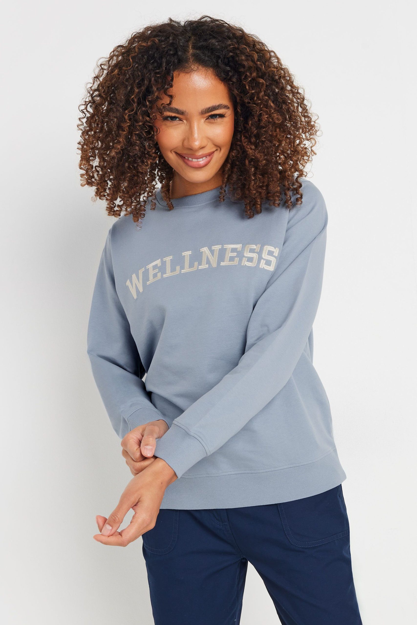 'Wellness' Embroidered Sweatshirt