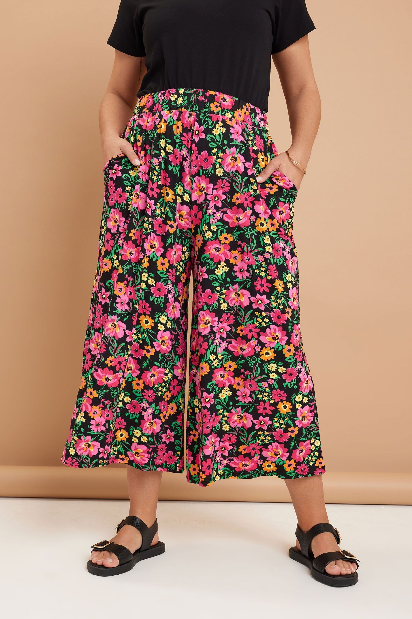 Floral Print Midaxi Culottes