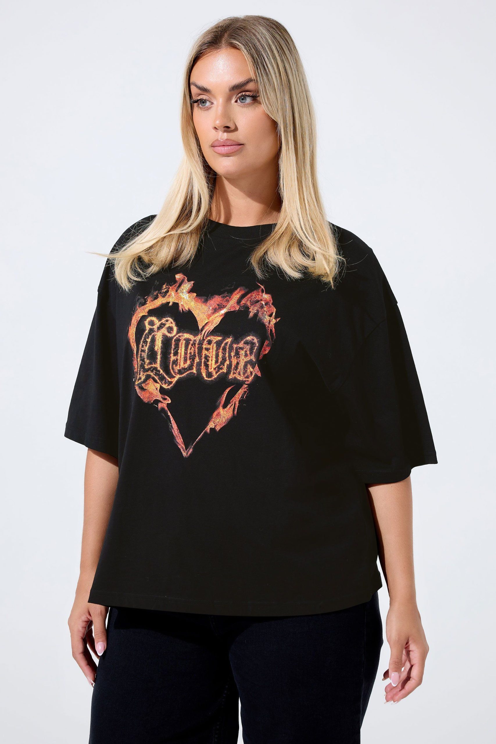 'Love' Fire Heart T-Shirt