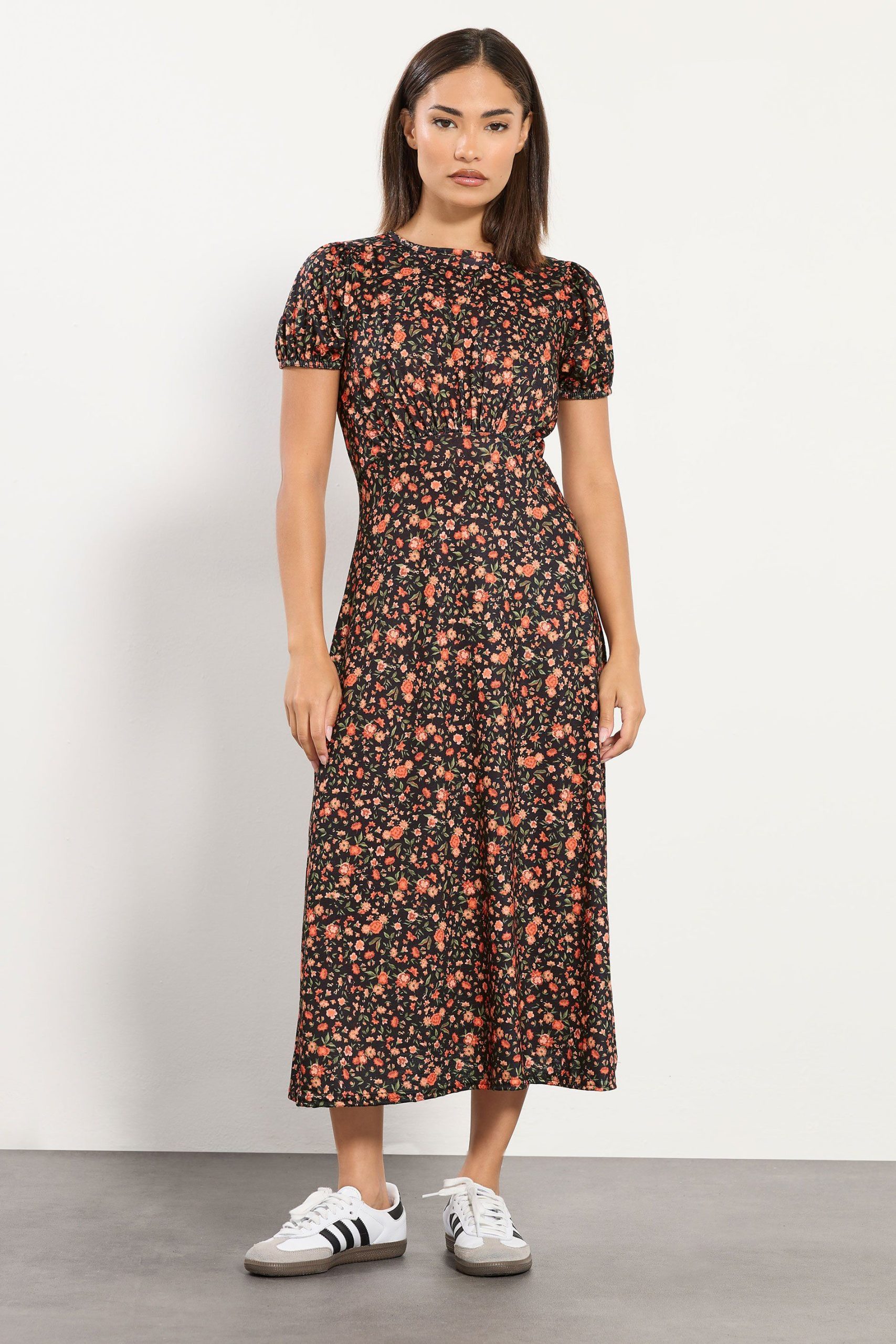 Petite Floral Tea Dress