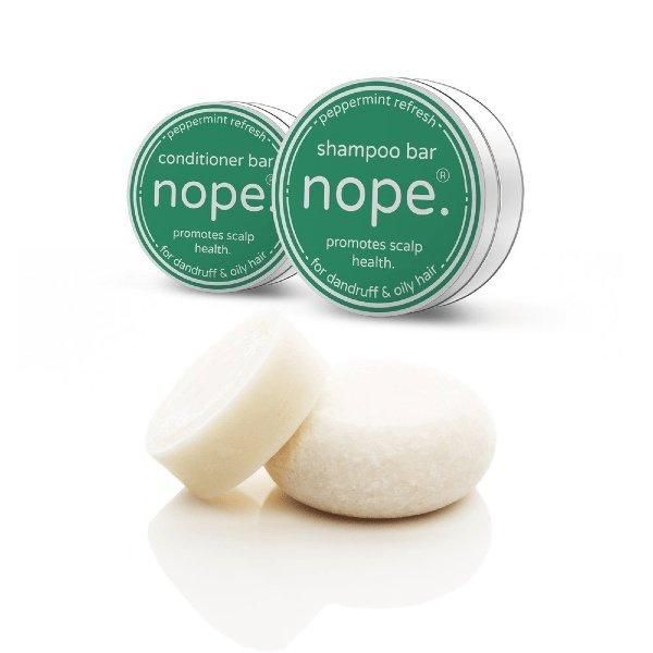 Peppermint Refresh Shampoo & Conditioner Bar Set: Promote Scalp Health