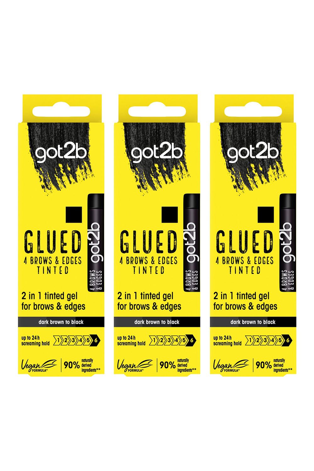 'GEL' Glued B&E Tint Black 16ml (3 Pack) - Strong Hold & Flyaway Control