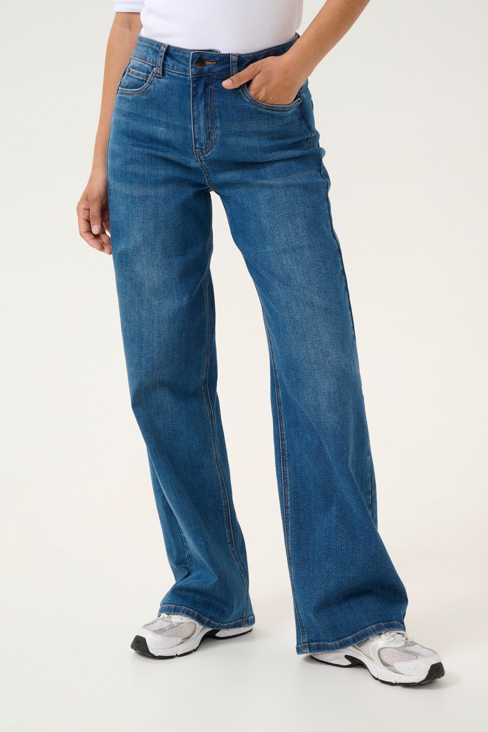 KAsinem High-waisted Wide Leg Jeans Plain
