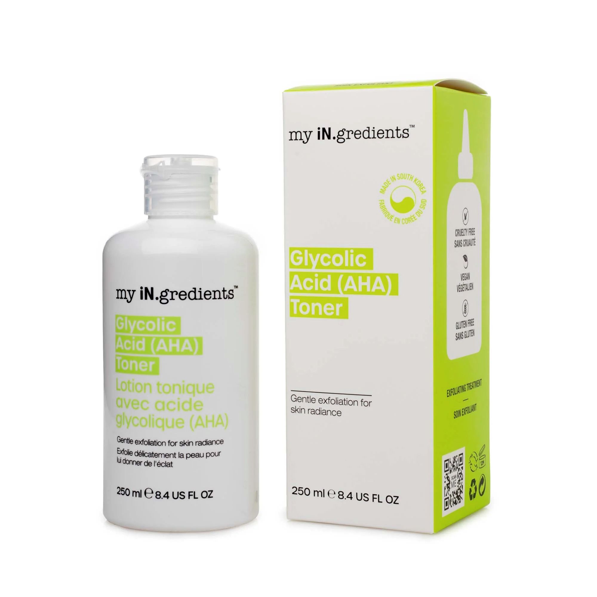 Glycolic Acid (AHA) Exfoliating Toner 250ml