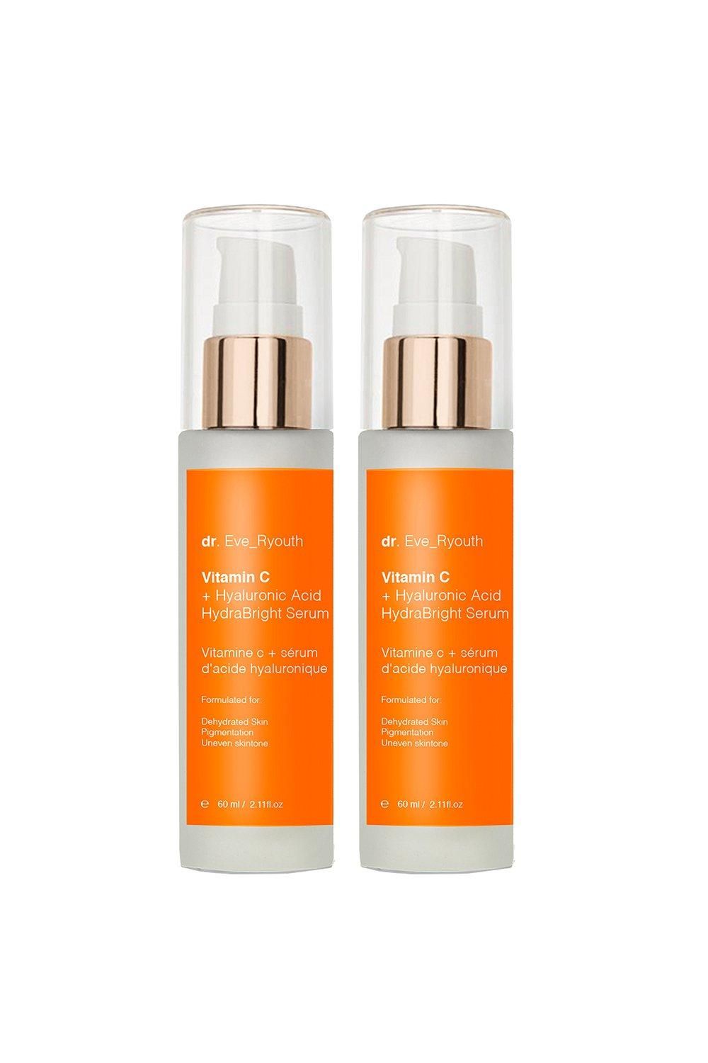 2 x Vitamin C + Hyaluronic Acid Hydrabright Serum 60ml
