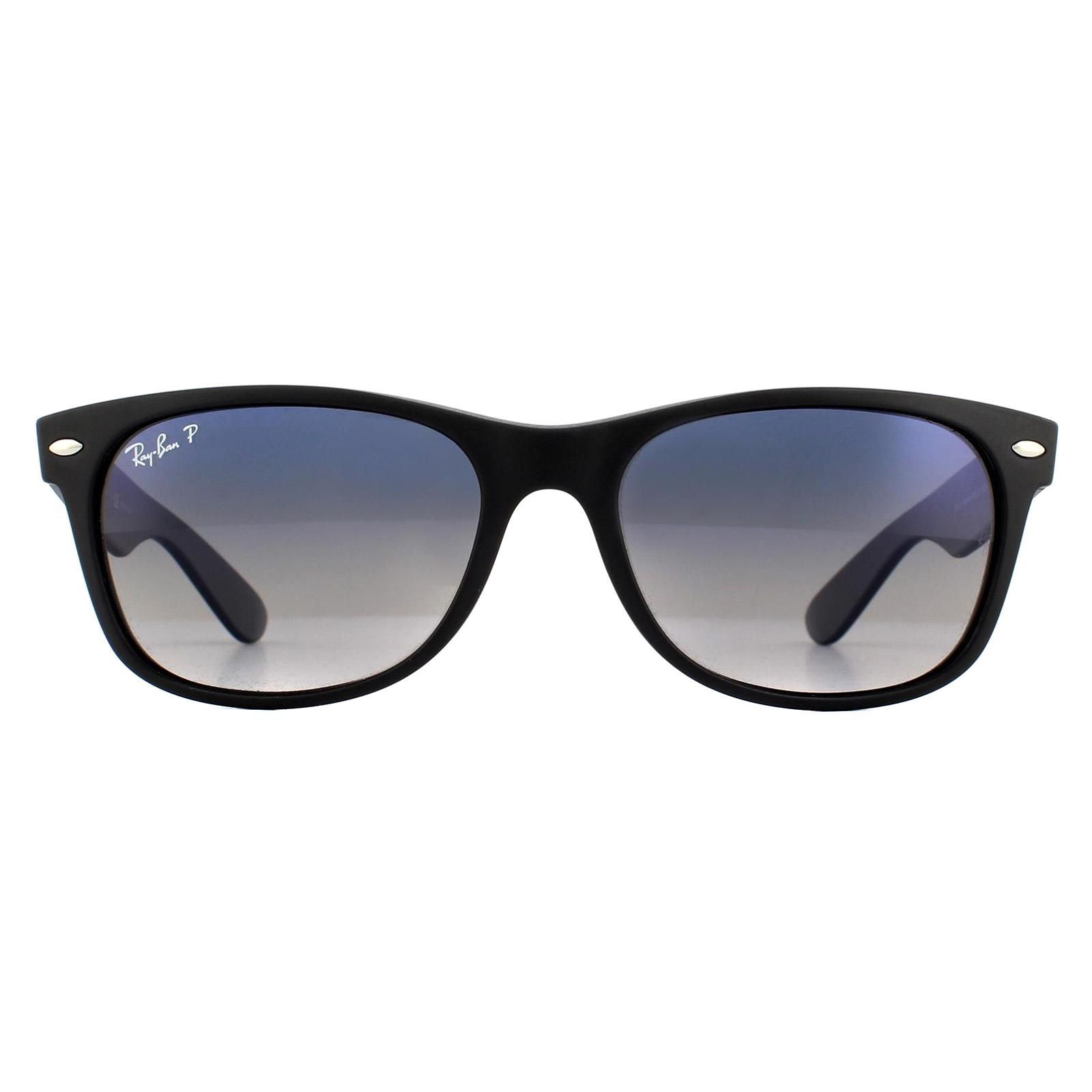 Rectangle Matt Black Grey Blue Mirror Polarized Sunglasses