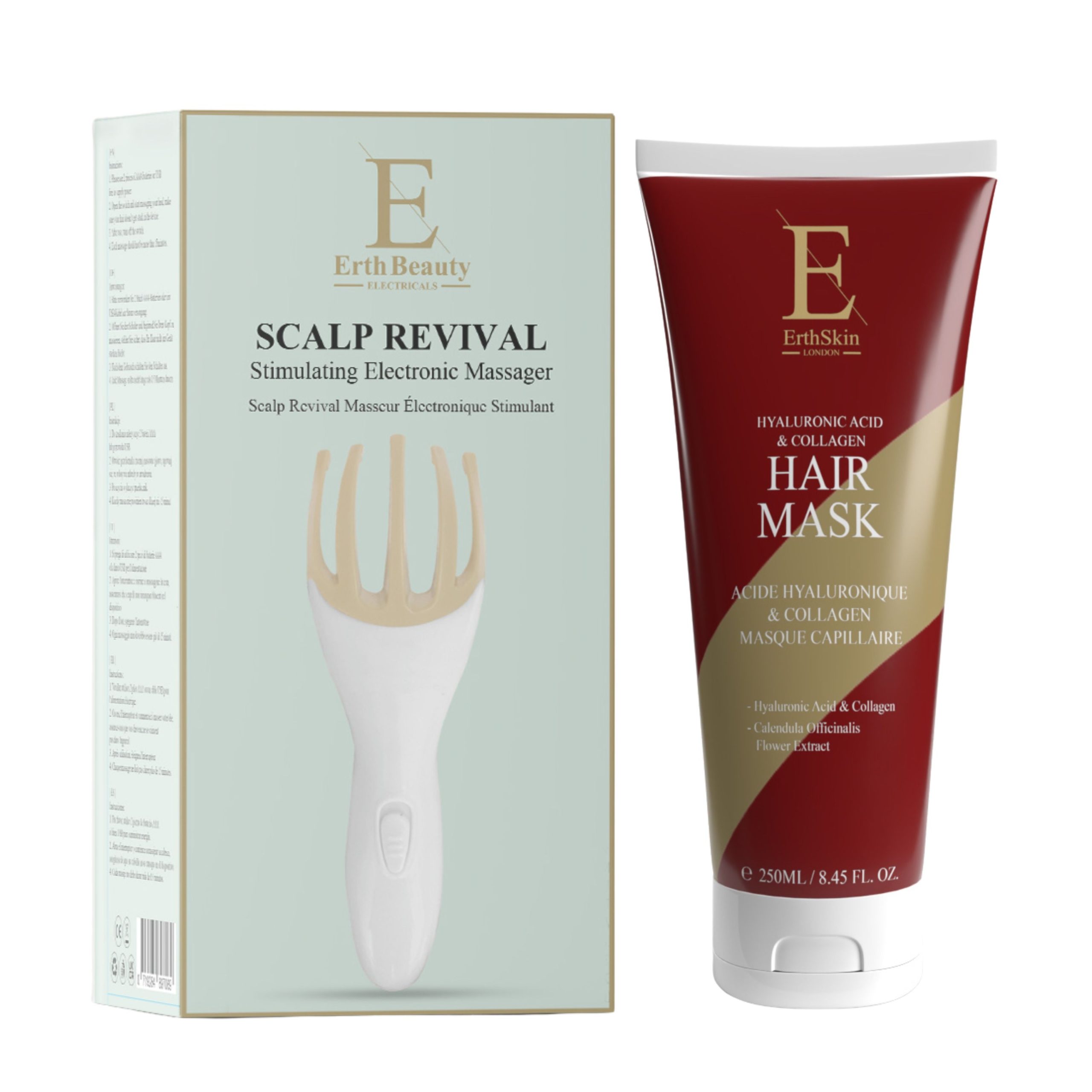 Hydra Collagen Hair Mask 250ml + Revival E-Massager Device