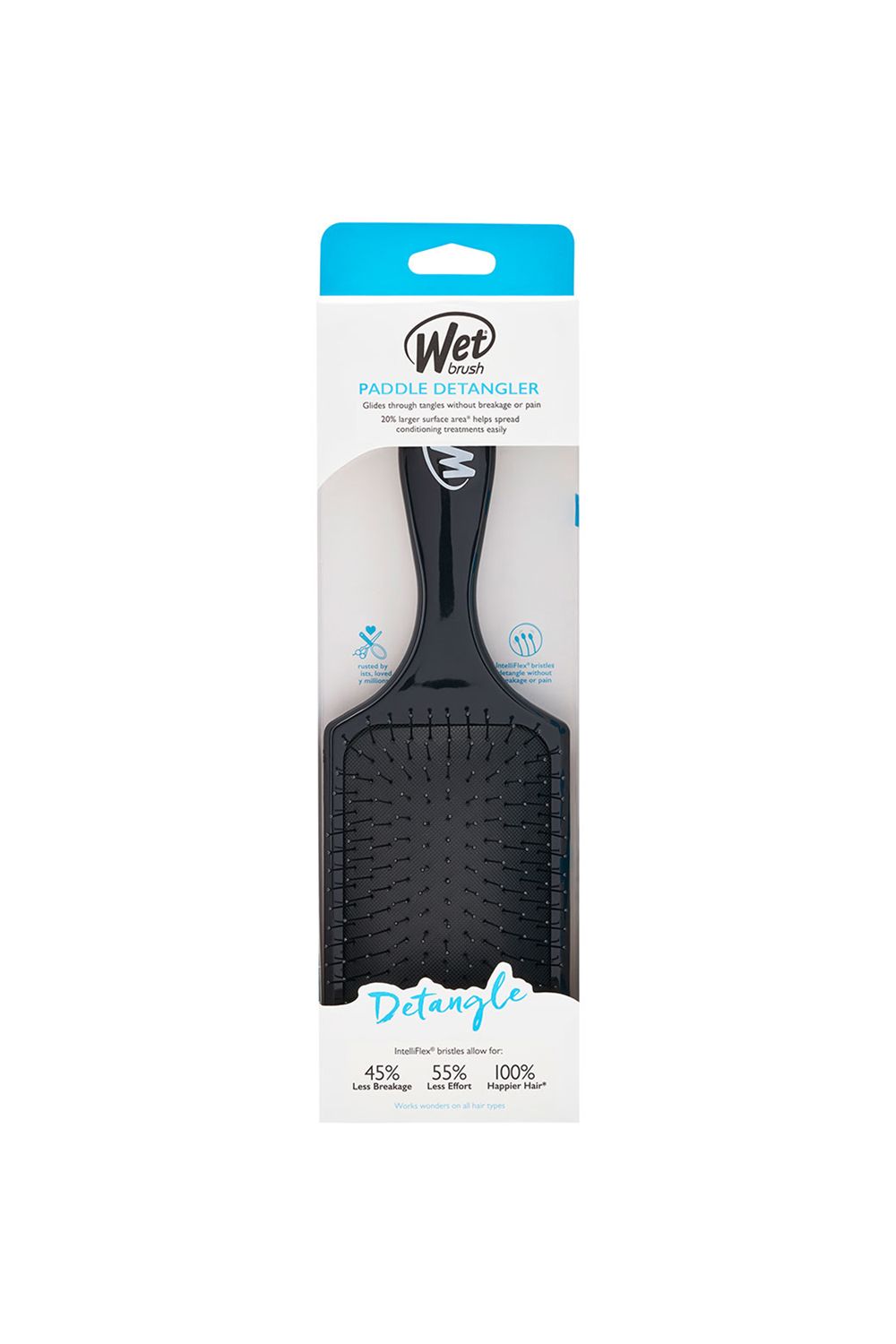Paddle Detangler Hairbrush, Black