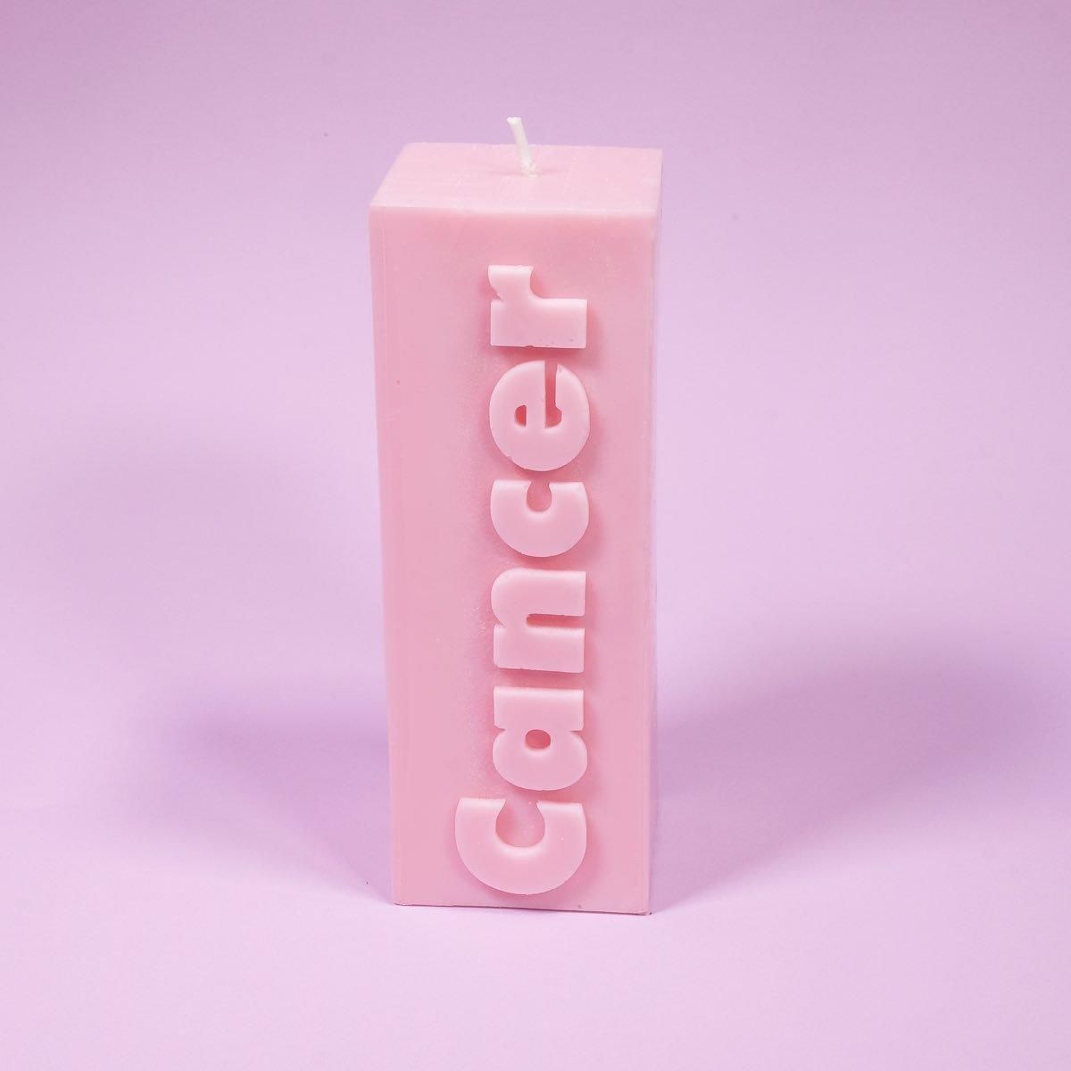 Cancer Zodiac Block Pillar Candle