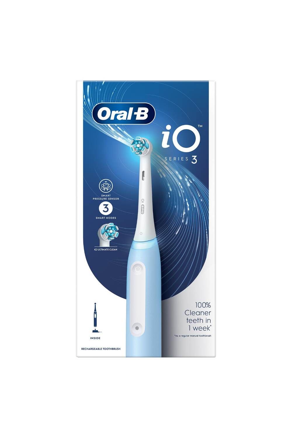 iO Series 3 Ultimate Clean 'Electric Rechargeable Toothbrush',Ice Blue